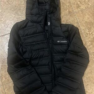 Columbia Quilted Black Hooded Jacket
